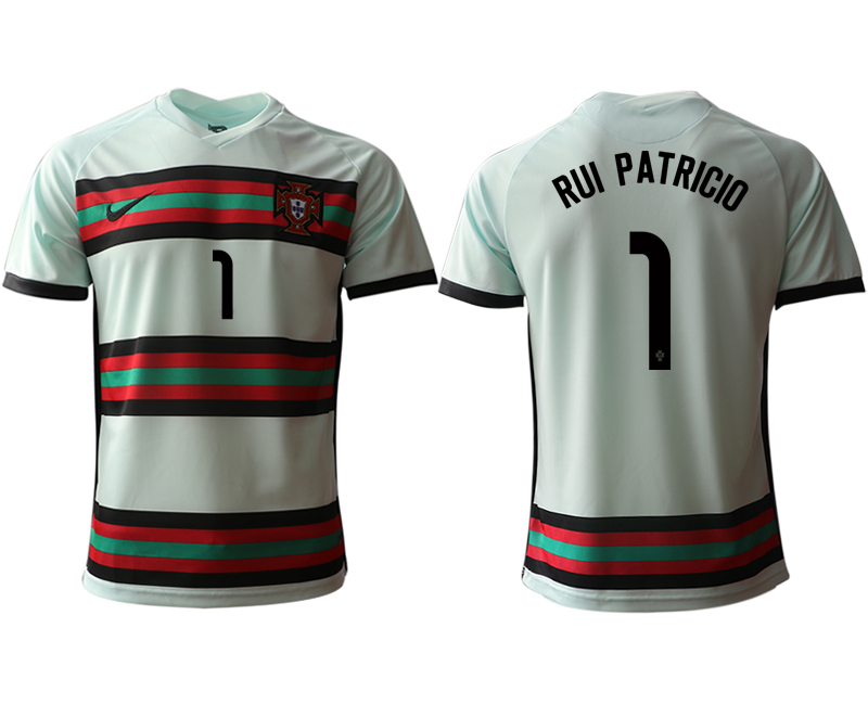 Men 2021 Europe Portugal away AAA version #1 white soccer jerseys